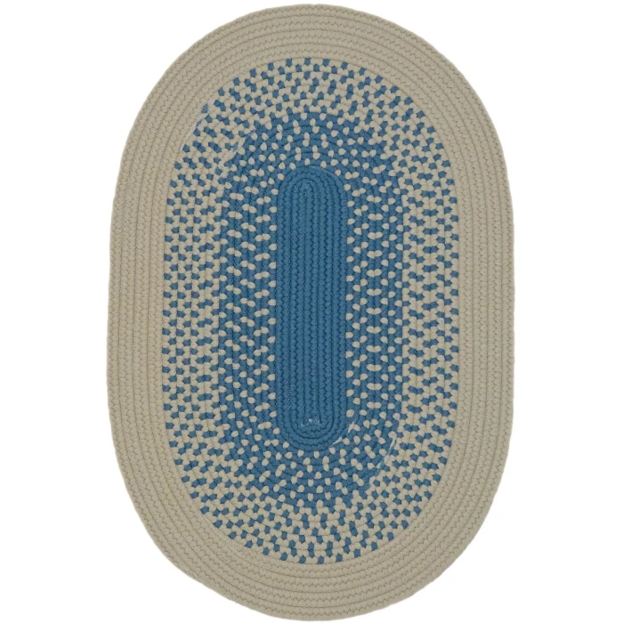 Colonial Mills Mohave Braid Oval Rug Lake Blue MH02R0 2' X 3' Rug