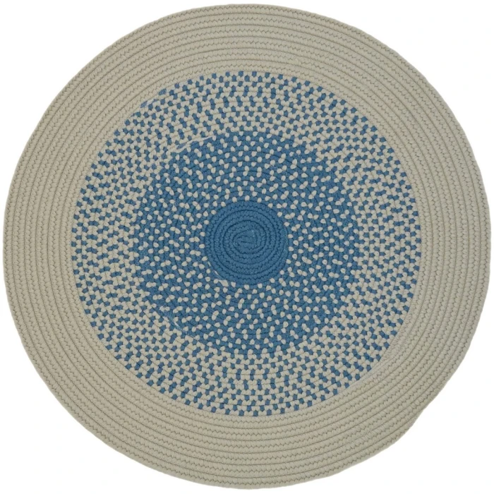Colonial Mills Mohave Braid Round Rug Lake Blue MH02R0 4' X 4' Rug