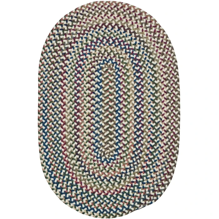 Colonial Mills Cloverdale Wool Multi Oval Rug Ivory VL03R0 4' X 6' Rug