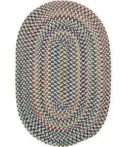 Colonial Mills Cloverdale Wool Multi Oval Ivory VL03R0 7' X 9' Rug