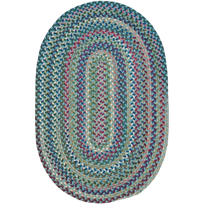 Colonial Mills Cloverdale Wool Multi Oval Rug Teal VL05R0 6' X 9' Rug