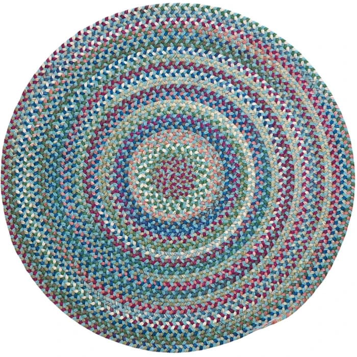 Colonial Mills Cloverdale Wool Multi Round Rug Teal VL05R0 8' X 8' Rug