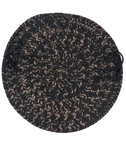 Colonial Mills Hayward Chair Pads Black HY19A0 15" X 15" (Set of 4) Chair Pads Rug