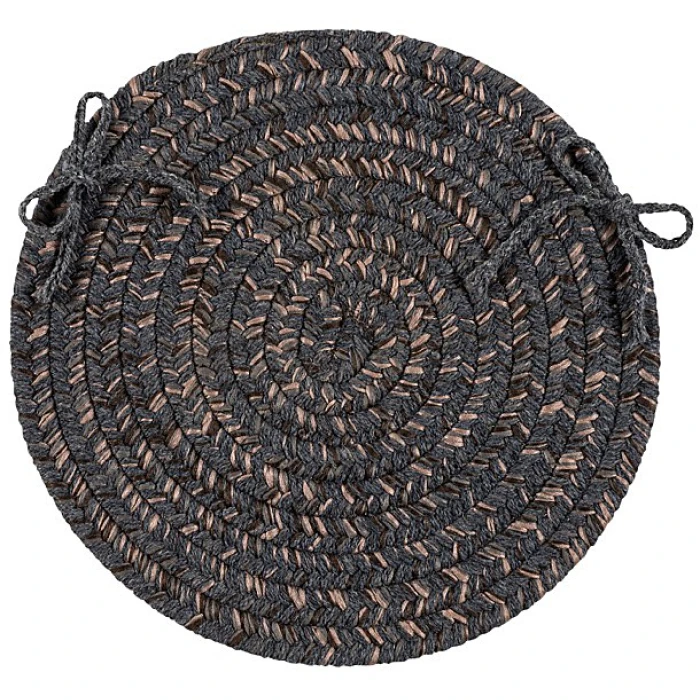 Colonial Mills Hayward Chair Pads Charcoal HY29A01 15" X 15" (Single) Chair Pads Rug