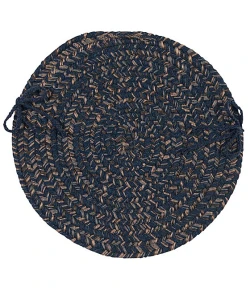 Colonial Mills Hayward Chair Pads Navy HY59A0 15" X 15" (Set of 4) Chair Pads Rug