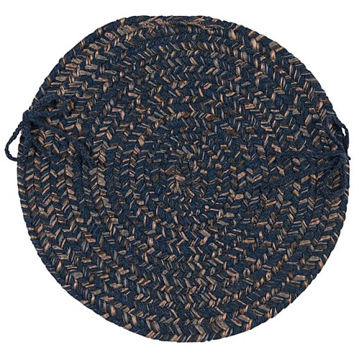 Colonial Mills Hayward Chair Pads Navy HY59A0 15" X 15" (Set of 4) Chair Pads Rug
