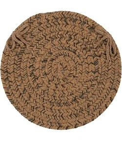 Colonial Mills Hayward Chair Pads Mocha HY89A0 15" X 15" (Set of 4) Chair Pads Rug
