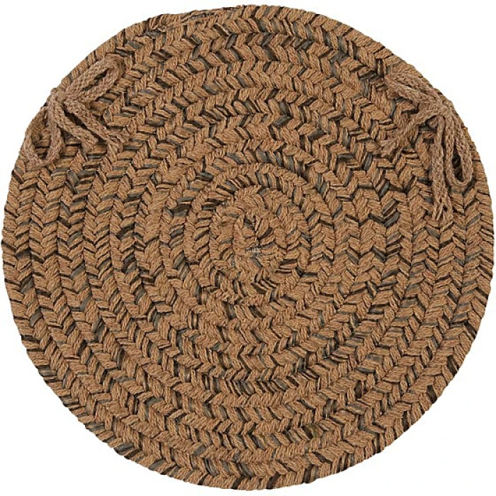 Colonial Mills Hayward Chair Pads Mocha HY89A01 15" X 15" (Single) Chair Pads Rug