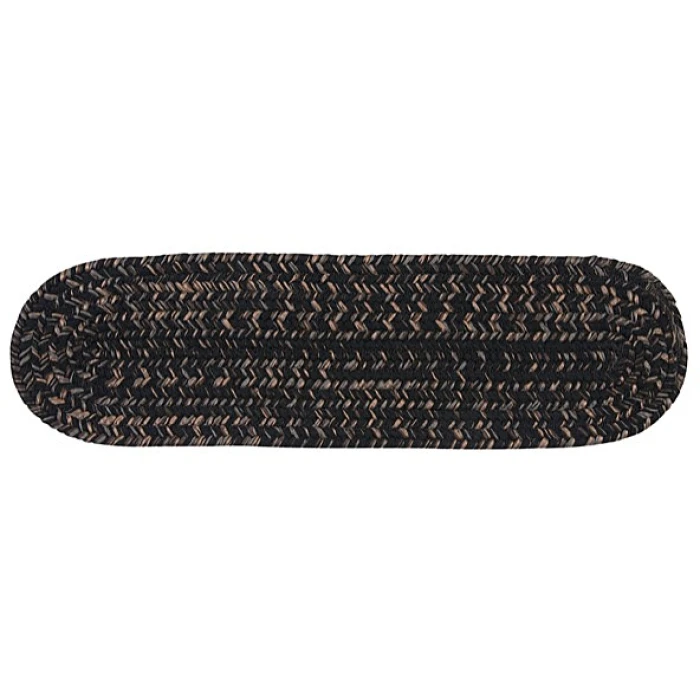 Colonial Mills Hayward Stair Treads Black HY19A00 8" X 28" (Single) Stair Treads Rug