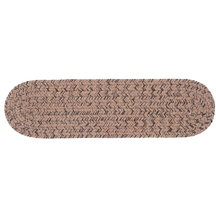 Colonial Mills Hayward Stair Treads Mocha HY89A0 8" X 28" (Set of 13) Stair Treads Rug