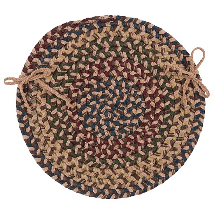 Colonial Mills Midnight Chair Pads Mocha MN97A0 15" X 15" (Set of 4) Chair Pads Rug