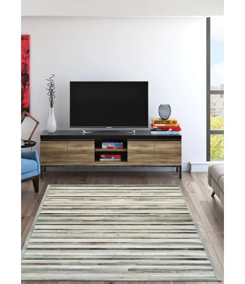 Couristan Chalet Plank 2' x 4' Grey/Ivory Area Rug