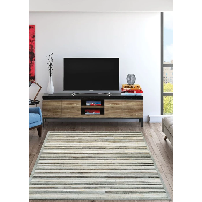 Couristan CHALET GREY/IVORY 0027_0101 5ft.4in. x 8ft. Rect. Rug