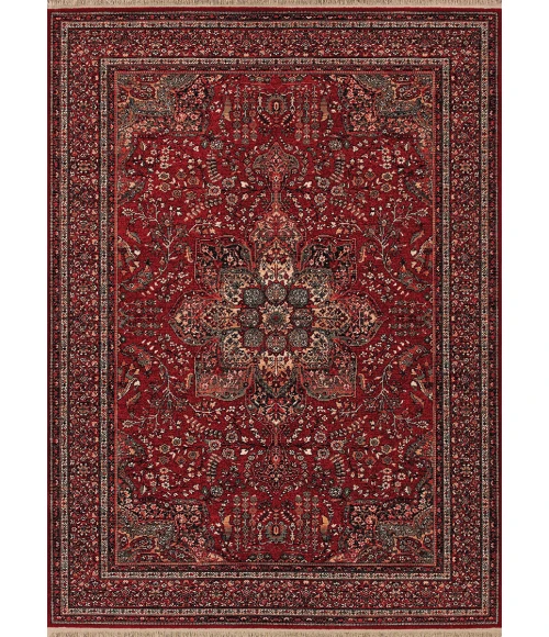 Couristan Kashimar All Over Center Medallion 4' x 6' Antique Red Area Rug