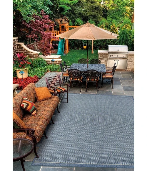 Couristan RECIFE CHAMPAGNE/BLUE R001_1212 5ft.3in. x 7ft.6in. Rect. Rug