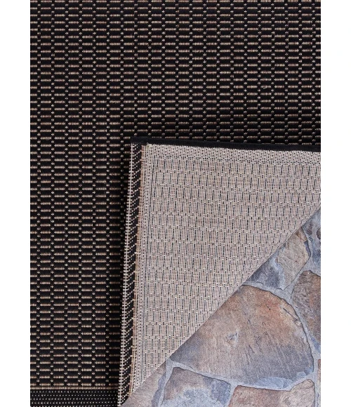 Couristan RECIFE BLACK/COCOA R001_2000 5ft.3in. x 7ft.6in. Rect. Rug