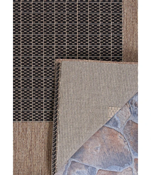 Couristan Recife Black/Cocoa 1005/2000 2 ft. 3 in. X 11 ft. 9 in. Rectangle Rug