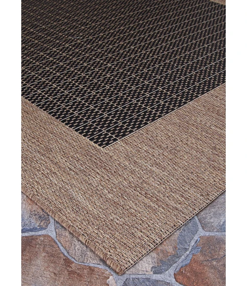 Couristan Recife Black/Cocoa 1005/2000 2 ft. 3 in. X 11 ft. 9 in. Rectangle Rug