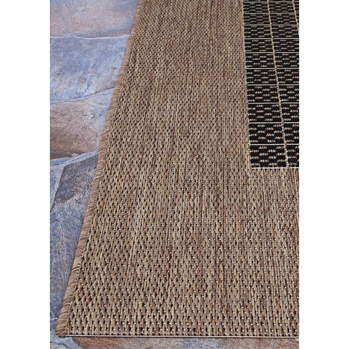 Couristan Recife Black/Cocoa 1005/2000 2 ft. 3 in. X 11 ft. 9 in. Rectangle Rug