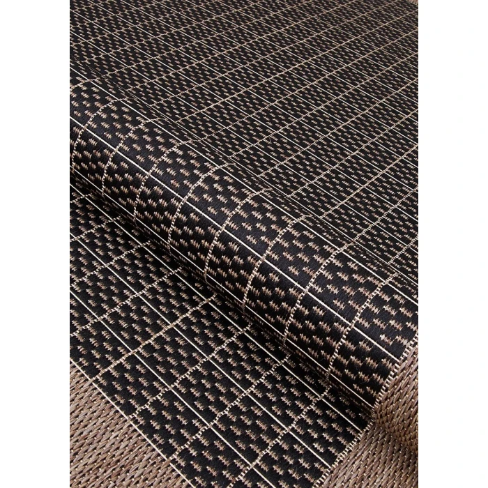 Couristan RECIFE BLACK/COCOA R005_2000 7ft.6in. x 7ft.6in. Square Rug