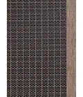 Couristan Recife Checkered Field 9' Round Black/Cocoa Area Rug