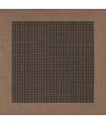 Couristan Recife Checkered Field 9' Round Black/Cocoa Area Rug