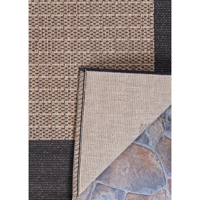 Couristan RECIFE COCOA/BLACK R005_2500 7ft.6in. x 7ft.6in. Square Rug
