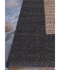 Couristan Recife Checkered Field 2' x 4' Cocoa/Black Area Rug