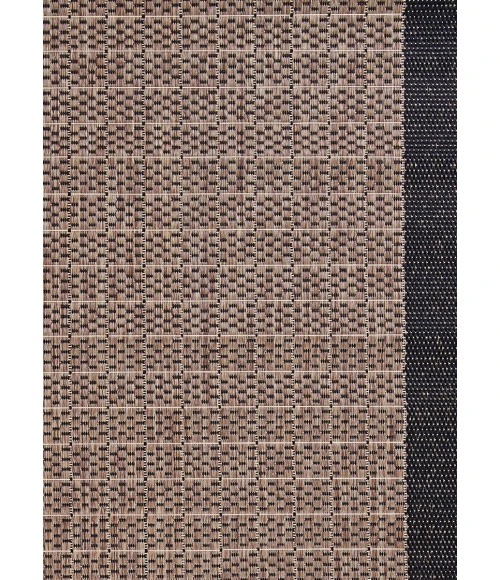 Couristan Recife Checkered Field 2' x 4' Cocoa/Black Area Rug