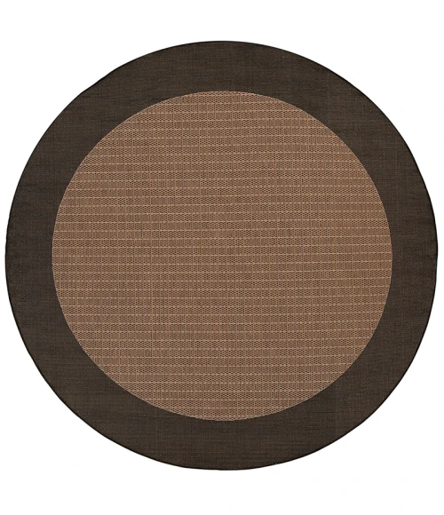 Couristan Recife Checkered Field 2' x 4' Cocoa/Black Area Rug