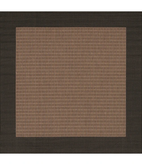 Couristan Recife Checkered Field 2' x 4' Cocoa/Black Area Rug