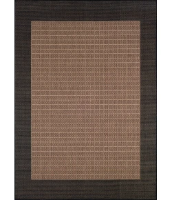 Couristan Recife Checkered Fiel Dcocoa/Black Area Rug 2 ft. X 3 ft. 7 in. Rectangle