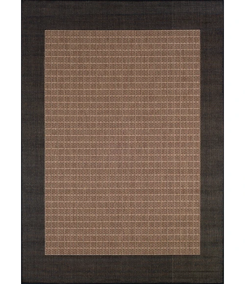 Couristan Recife Checkered Field 2' x 4' Cocoa/Black Area Rug