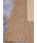 Couristan Recife Checkered Field 9' Round Natural/Cocoa Area Rug