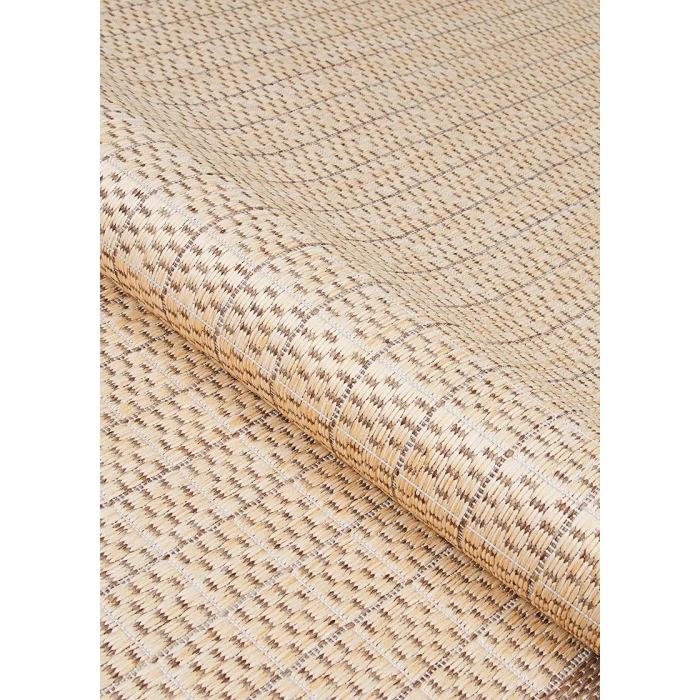 Couristan Recife Checkered Field 6' x 9' Natural/Cocoa Area Rug