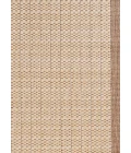 Couristan Recife Checkered Field 9' Round Natural/Cocoa Area Rug