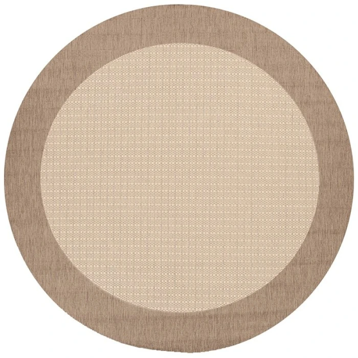 Couristan Recife Checkered Field 6' x 9' Natural/Cocoa Area Rug