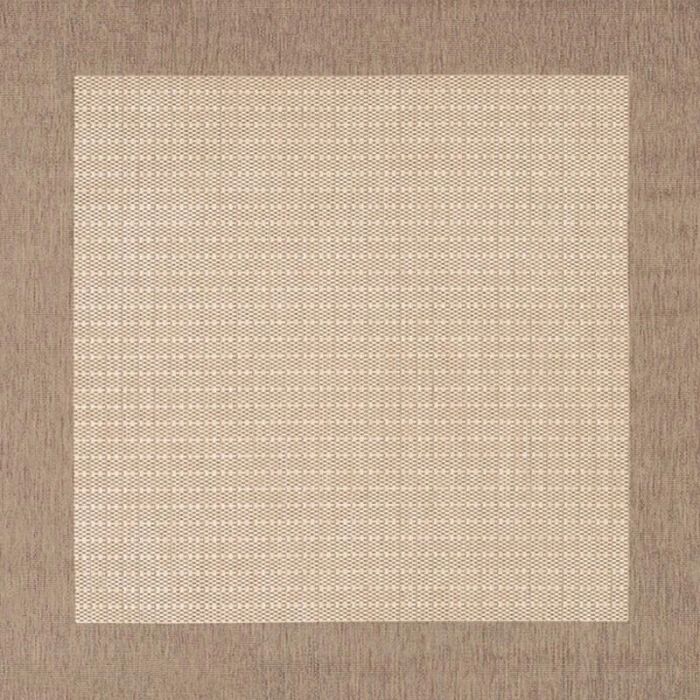 Couristan Recife Checkered Field 6' x 9' Natural/Cocoa Area Rug