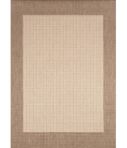 Couristan Recife Checkered Fiel Dnatural/Cocoa Area Rug 2 ft. 3 in. X 7 ft. 10 in. Rectangle