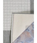 Couristan Recife Checkered Field Square Grey/White Area Rug