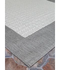 Couristan Recife Checkered Field Square Grey/White Area Rug