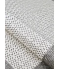 Couristan Recife Checkered Field Square Grey/White Area Rug