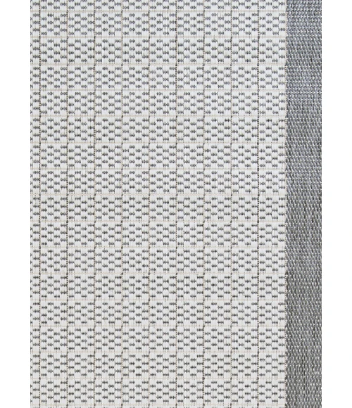 Couristan Recife Checkered Field Square Grey/White Area Rug