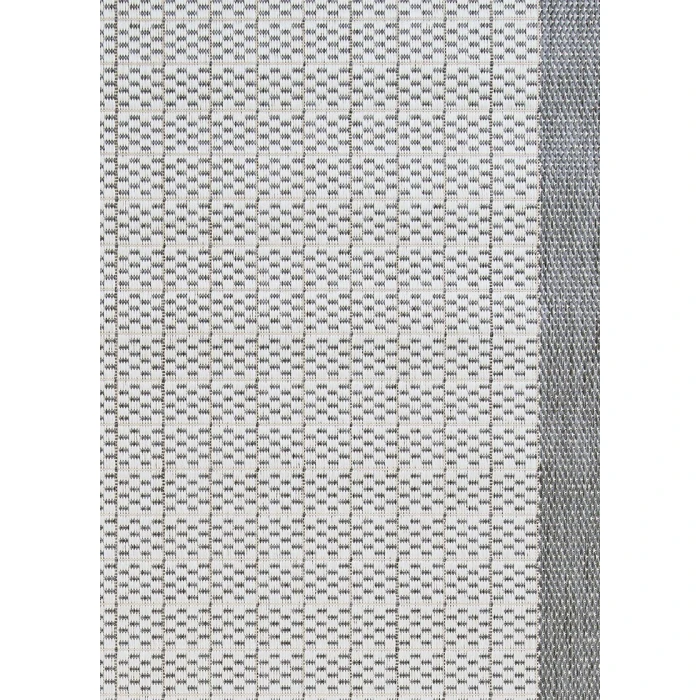 Couristan Recife Checkered Field Square Grey/White Area Rug