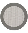 Couristan Recife Checkered Field Square Grey/White Area Rug