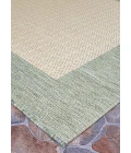 Couristan Recife Checkered Field 4' x 6' Natural/Green Area Rug