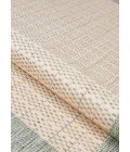 Couristan Recife Checkered Field 4' x 6' Natural/Green Area Rug
