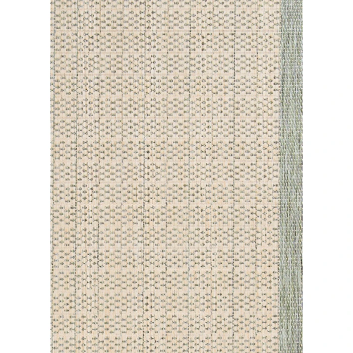 Couristan Recife Checkered Field 4' x 6' Natural/Green Area Rug