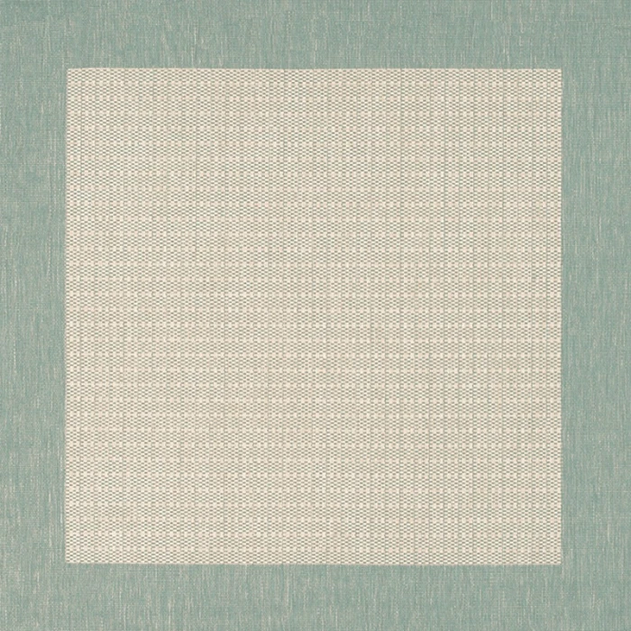 Couristan Recife Checkered Field 4' x 6' Natural/Green Area Rug