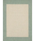 Couristan Recife Checkered Field 4' x 6' Natural/Green Area Rug